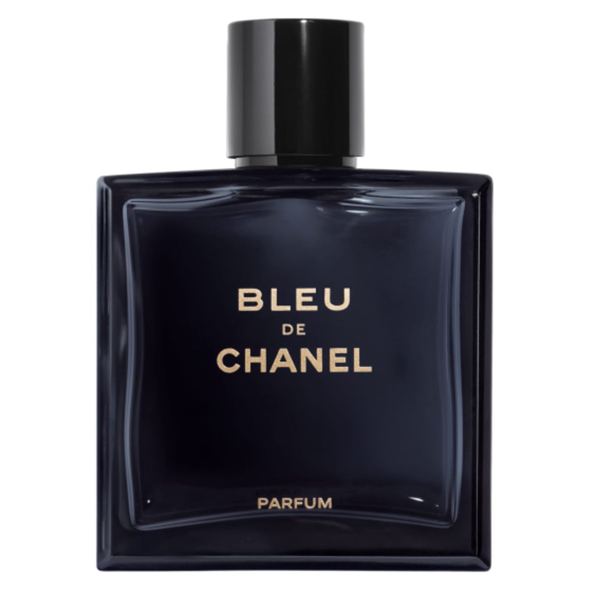 Chai nước hoa Chanel Bleu De Chanel Parfum với thiết kế vuông vắn, màu xanh đen bí ẩn