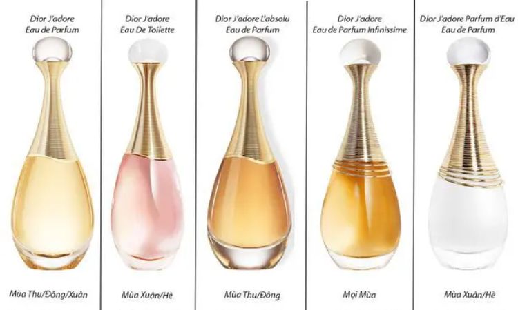 Nước hoa Dior J Adore có mấy loại?