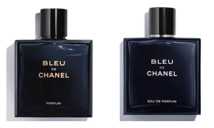 Chanel Bleu chữ vàng và chữ trắng